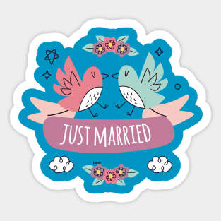 JUST MARRIED Sticker